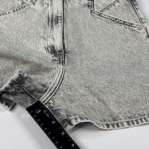 IRO Paris Womens Faded‎ Denim Shorts Dark Grey High Rise Loose Fit Size S (4) - Picture 8 of 8